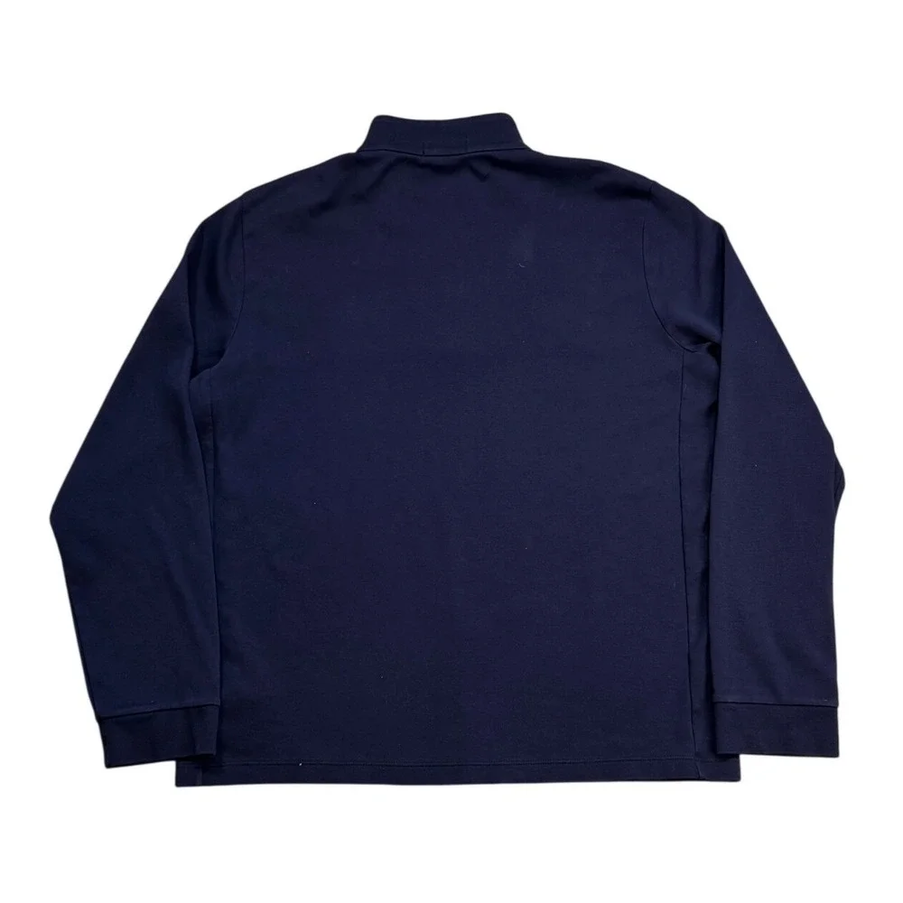 POLO RALPH LAUREN Men's Long Sleeve‎ Navy 1/4 Zip Pullover Size Large Preppy EUC
